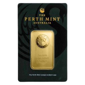 1 ounce perth mint gold bar front