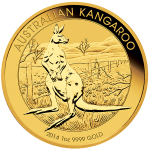 1 oz australian gold kangaroo obverse