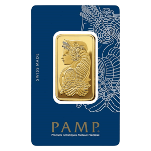 1 oz pamp suisse gold bar fortuna front