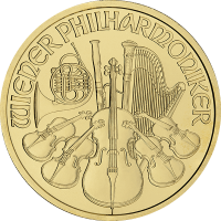 1 oz gold philharmonic obverse