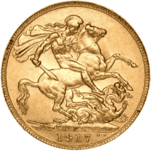 gold british sobvereign obverse