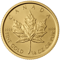 quarter ounce canadian gold maple reverse
