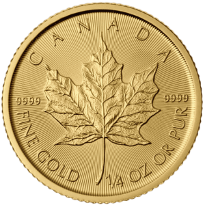 quarter ounce canadian gold maple reverse