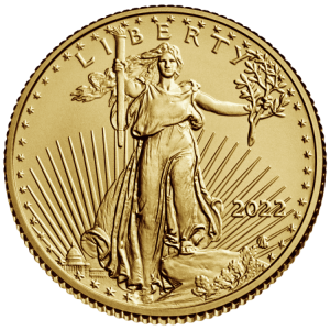 tenth ounce american gold eagle obverse