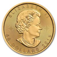 2019 1 oz Canadian Gold Maple Leaf Obverse