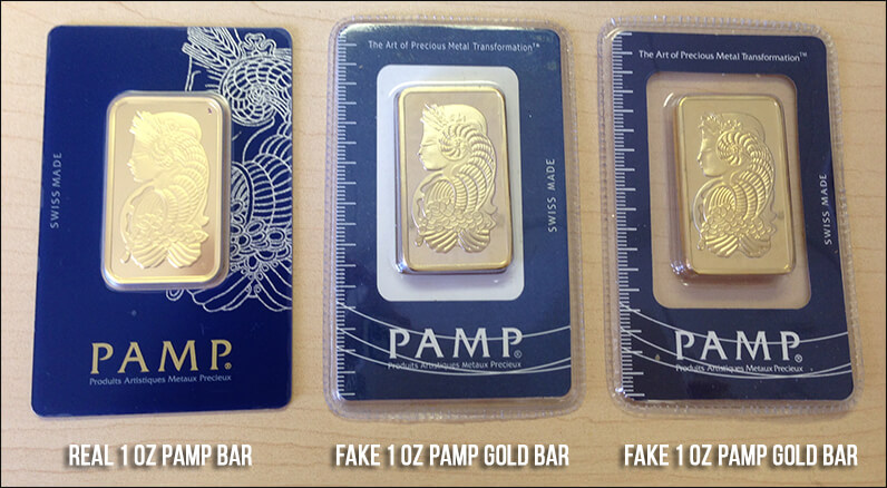 Fake PAMP Gold Bars
