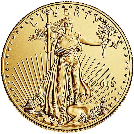 1/4 oz American Gold Eagle Obverse