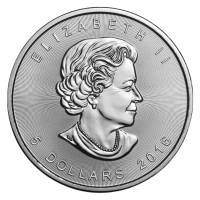 1 oz canadian silver maple obverse