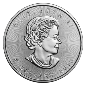 1 oz canadian silver maple obverse