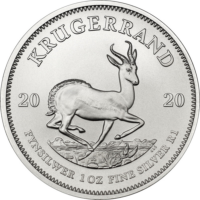 1 oz South African Silver Krugerrand (Random Year)