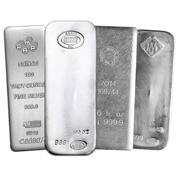 100 oz Silver Bar Varied Mint