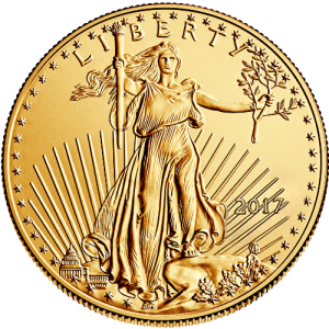 1 oz American Gold Eagle gold coin - Obverse