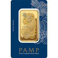 100 Gram PAMP Suisse Gold Bar Front