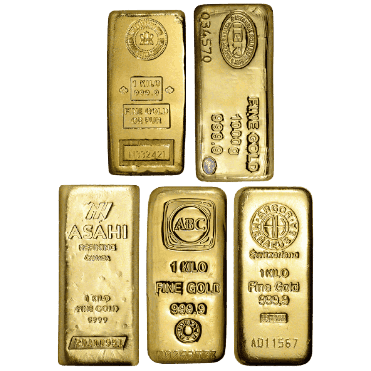 1 kilo gold bar front