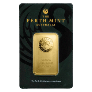 1 oz perth mint gold bar front