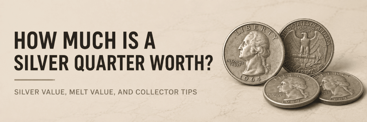 Silver quarter value and collector tips