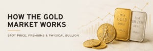 Gold and silver bullion with pricing