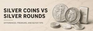 Comparison of silver coins and rounds