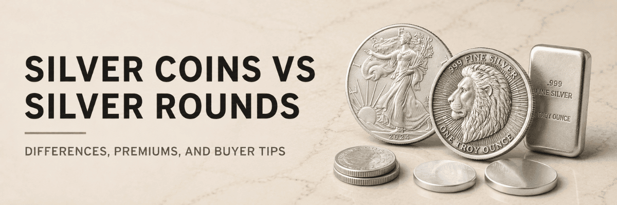 Comparison of silver coins and rounds