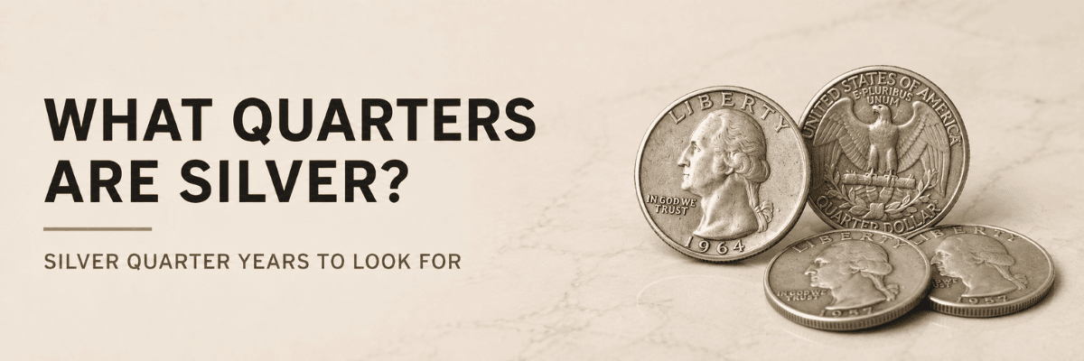 Silver quarters and informative text