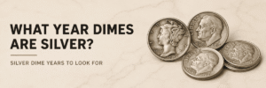 Silver dimes with years to check