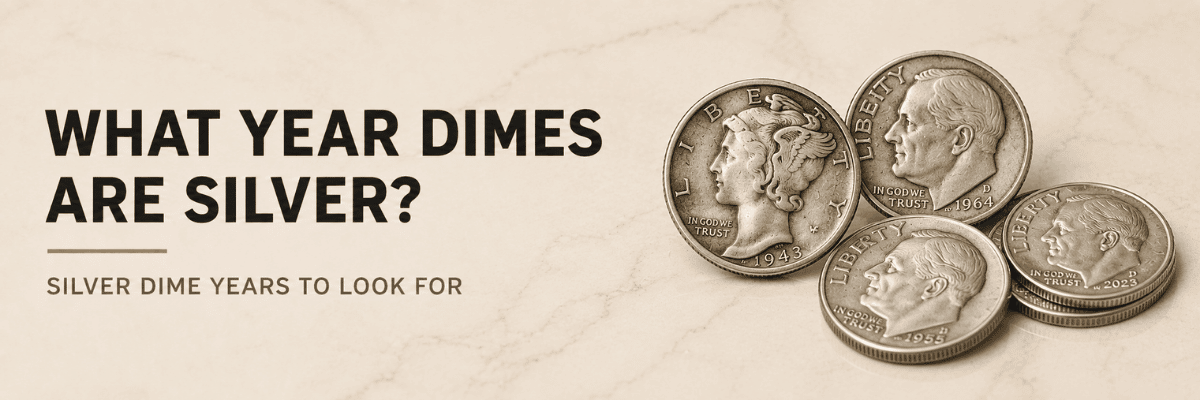 Silver dimes with years to check